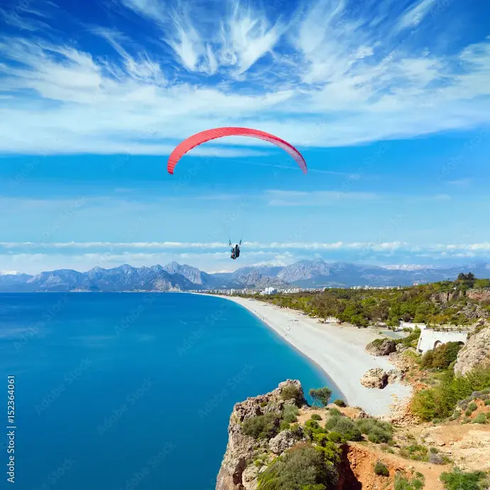 Konyaalti beach paraglading , antalya