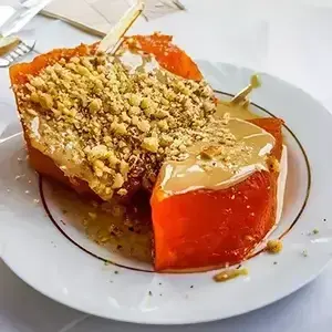 Antalya's pumpkin dessert with tahini