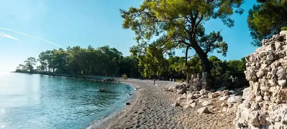 Antalya Phaselis Beach in Kemer Turkey